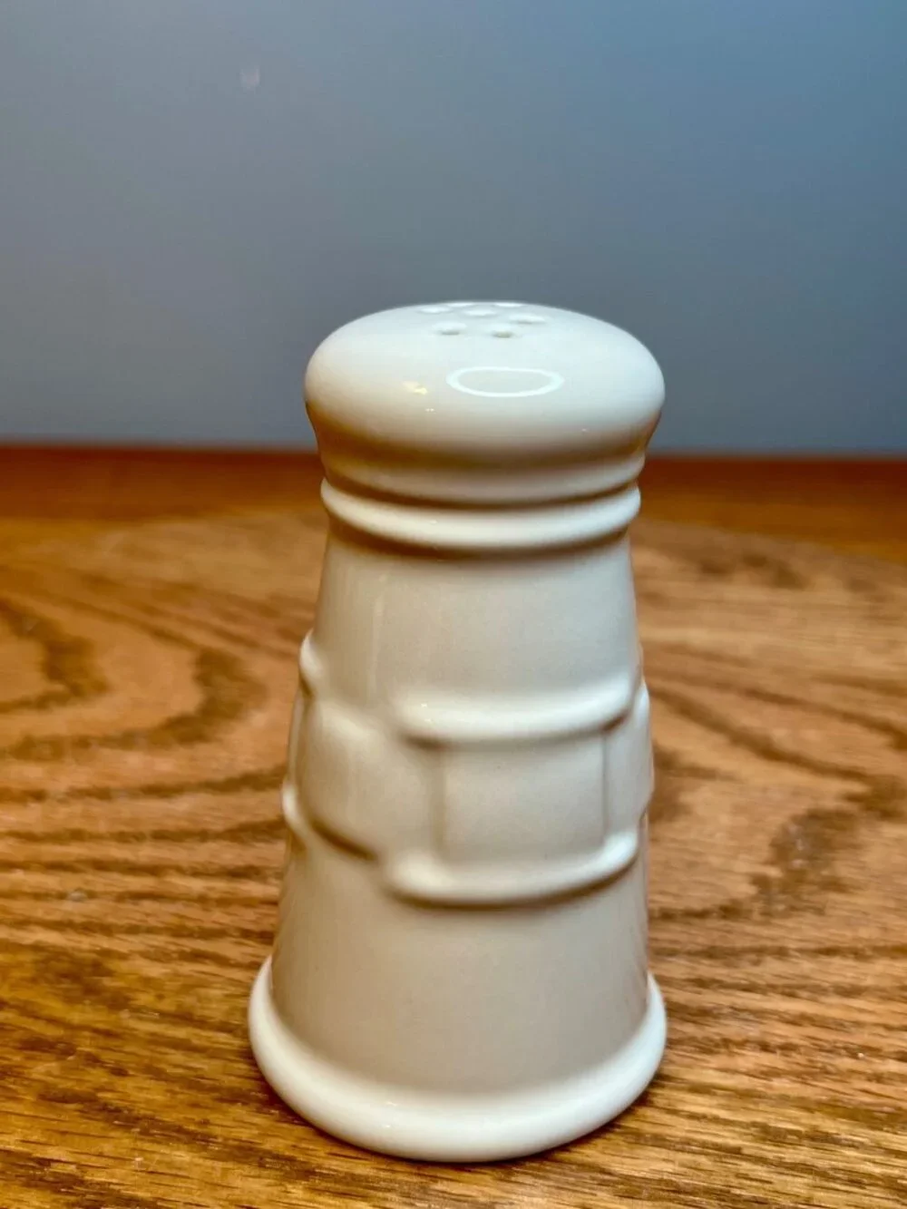 Vintage Longaberger Ivory Woven Traditions Tall Salt and Pepper Shakers